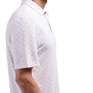 Cutter & Buck White Patterned Polo Shirt